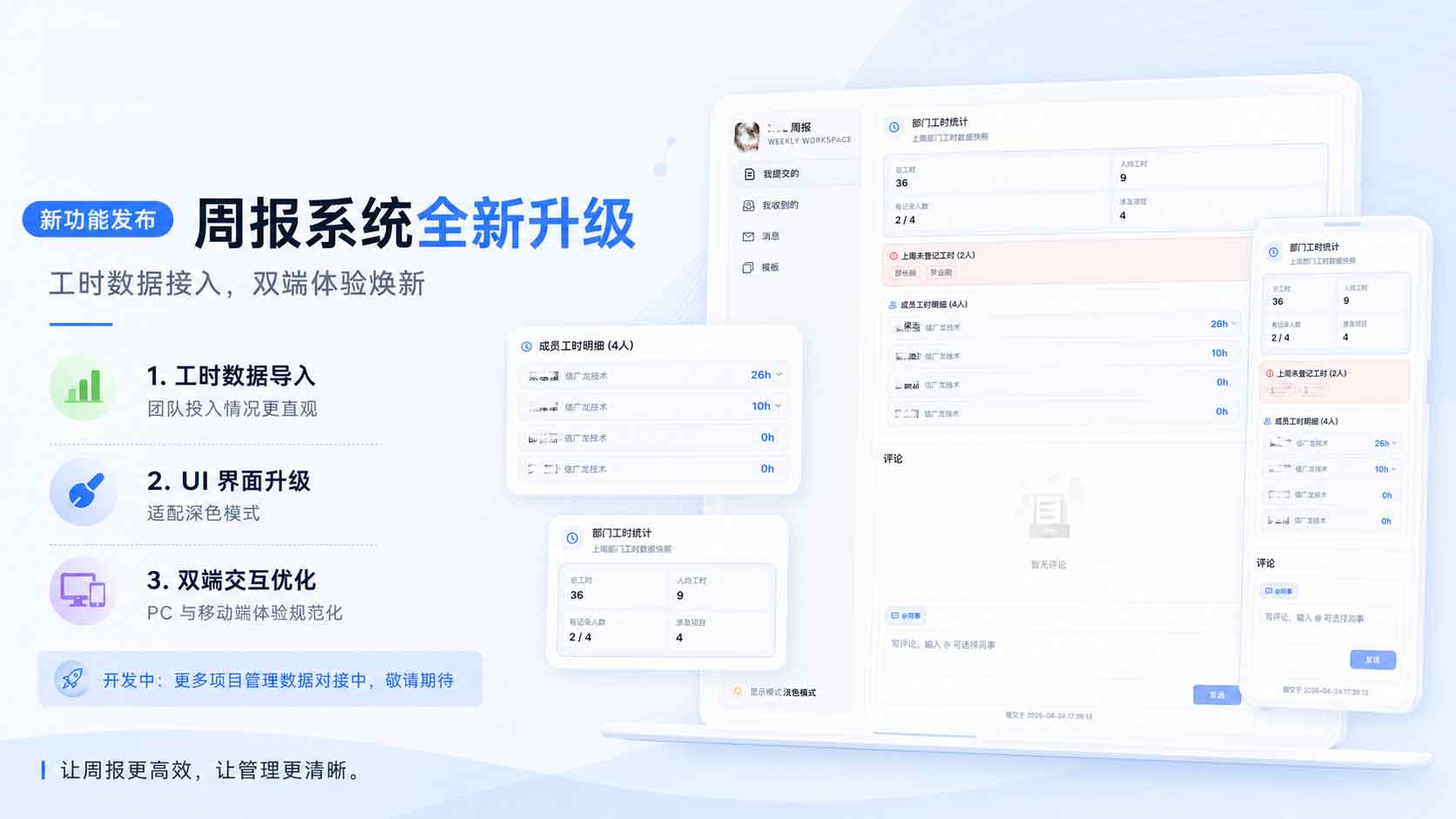 周报功能和体验升级